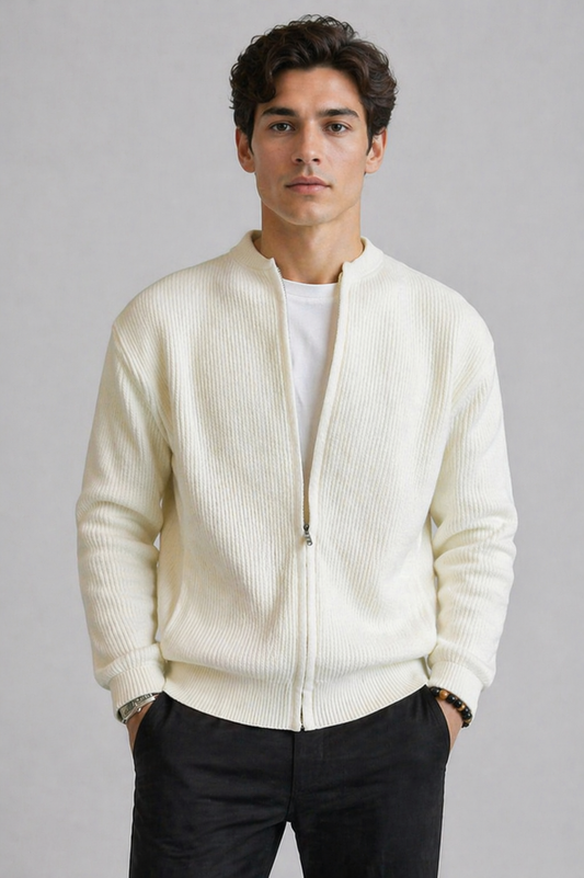 Florença Men's Cotton Stretch Cardigan – view 1