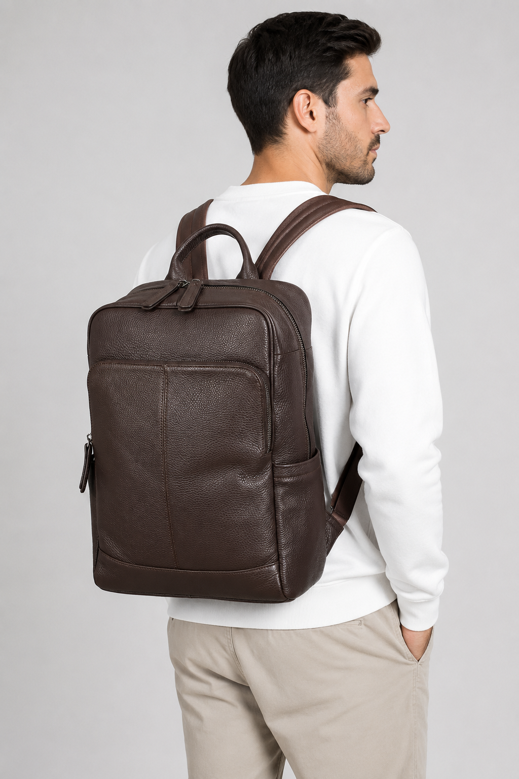 Leather Backpack Legacy by SATRI & CO. – product view 7