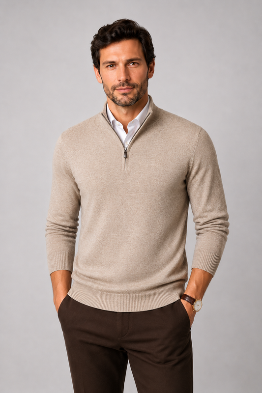Riviera Men's Cotton Stretch Knit Jumper – view 1