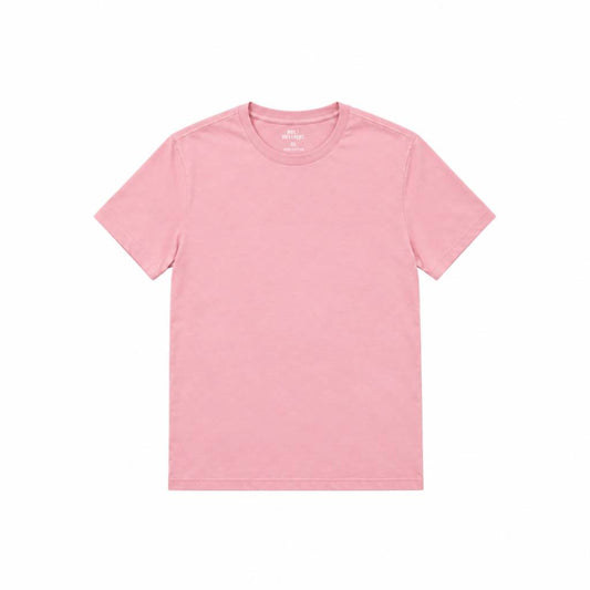 Men's Cotton Blend Crew Neck T-Shirt – Fitted Soft Jersey, Tagless Comfort, Sizes L to 6XL | Dusty Rose