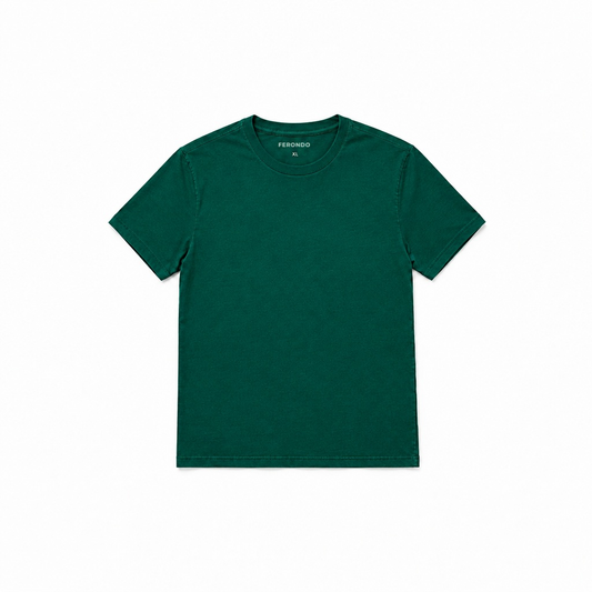 Men's Cotton Blend Crew Neck T-Shirt – Soft Ringspun Jersey, Fitted Cut, Printed Neck Label | Rainforest