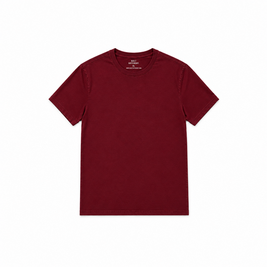 Men's Cotton Blend Jersey Crew Neck T-Shirt – Soft Lightweight Feel, Fitted Cut, Tagless Neck | Fig