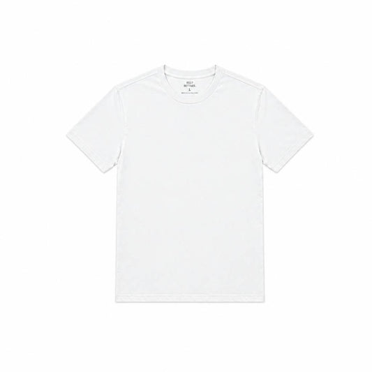 Men's Cotton Blend Jersey Crew Neck T-Shirt – Soft Lightweight Feel, Fitted Cut, Tagless Neck | Marshmallow