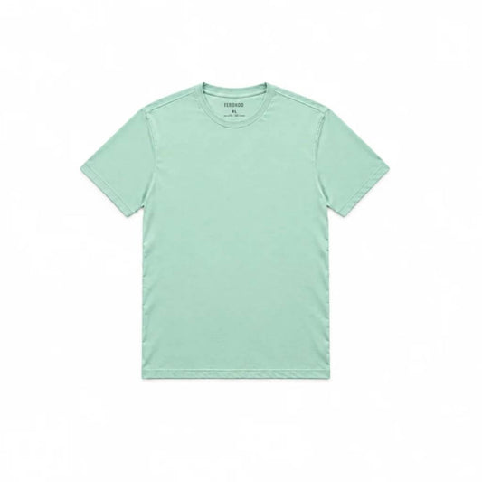 Men's Cotton Blend Crew Neck T-Shirt – Soft Ringspun Jersey, Fitted Cut, Printed Neck Label | River Green