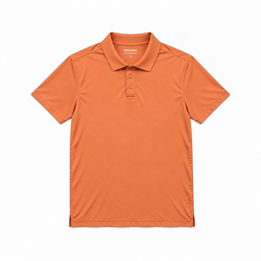 Sunburn Men's Fitted Polo Shirt – Soft Cotton Blend Jersey, Classic Side Seams, Tagless Neck | Sizes L to 6XL