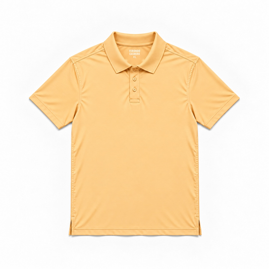 Sunrise Men's Fitted Polo Shirt – Soft Cotton Blend Jersey, Classic Side Seams, Tagless Neck | Sizes L to 6XL