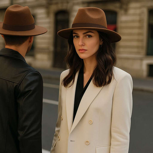 Men's Wool Blend Wide Brim Fedora Hat – view 2
