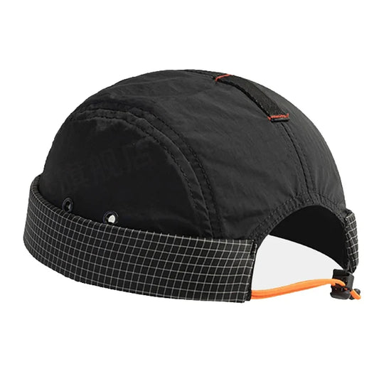 Clifton Men's Patchwork Winter Docker Cap – Organic Cotton and Acrylic, Brimless Shape, Adjustable Fit