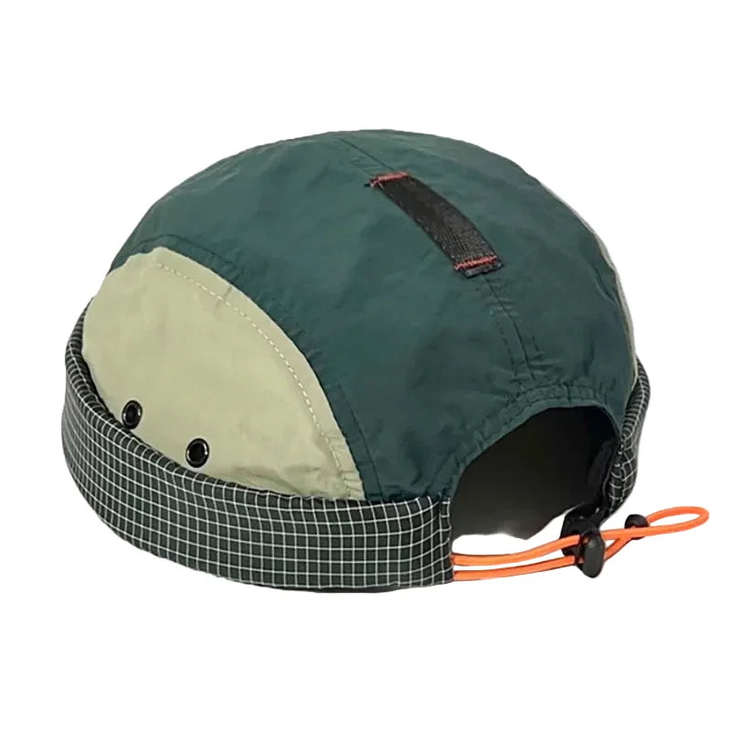 Clifton Men's Patchwork Winter Docker Cap – Organic Cotton and Acrylic, Brimless Shape, Adjustable Fit
