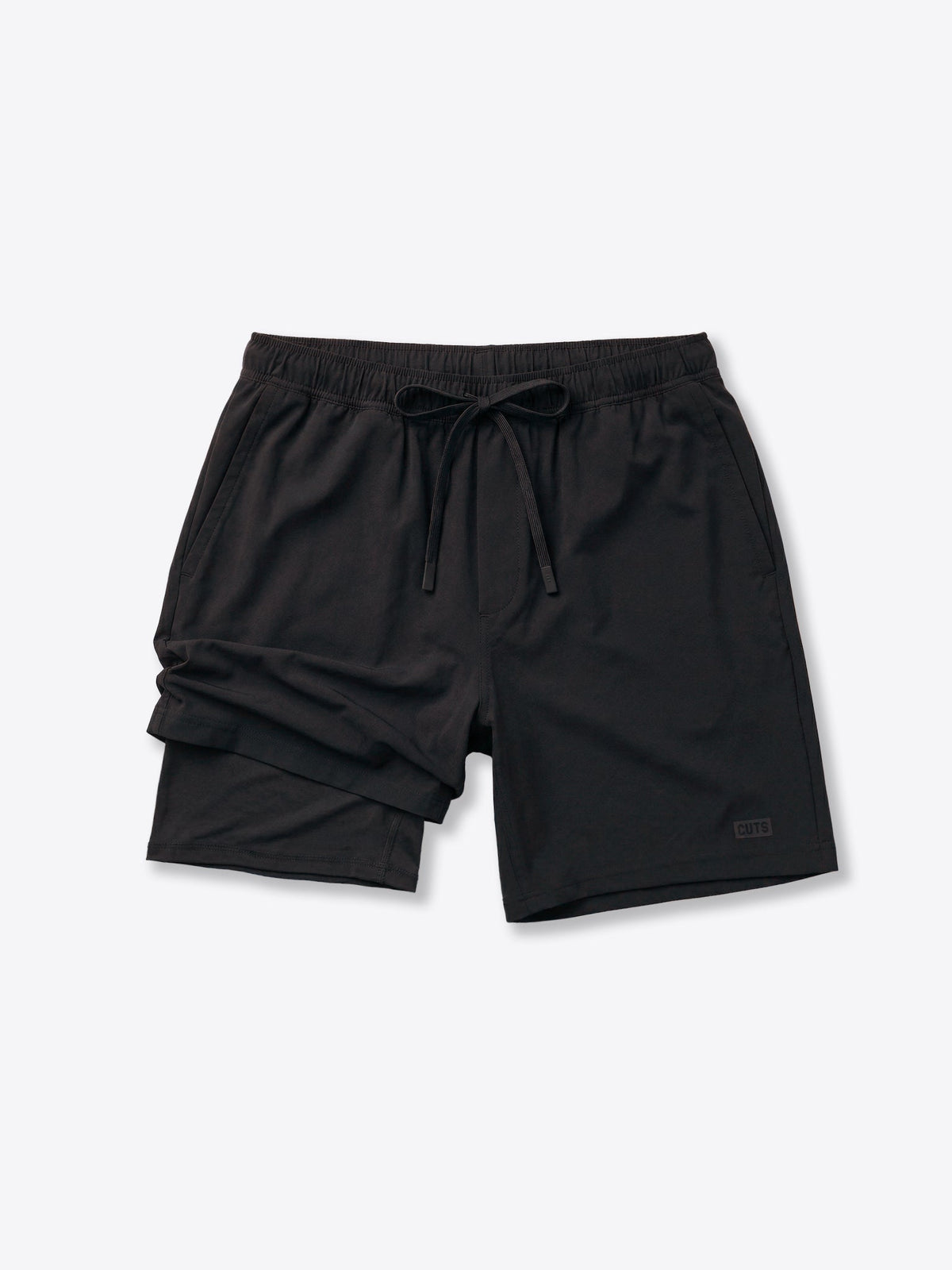 Men's 7 Inch Lined Training Shorts – Built-In Boxer Brief Liner, Breathable Fabric, Classic Fit | Black