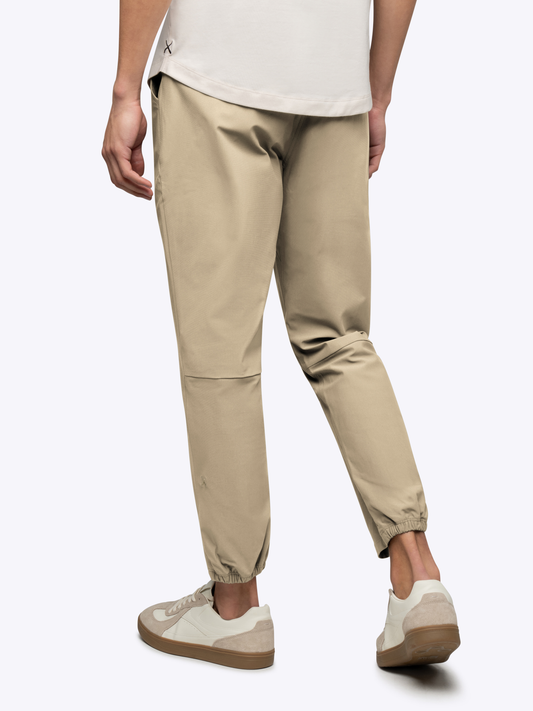 Men's Straight-Leg Stretch Joggers in Santal – view 2