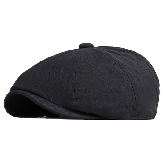 Dalkey Men's Fine Herringbone Cotton Newsboy Cap – Adjustable 55–60 cm Fit, Seven Colours
