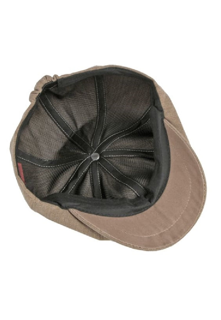 Dalkey Men's Fine Herringbone Cotton Newsboy Cap – Adjustable 55–60 cm Fit, Seven Colours