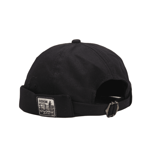 Dry Goods Men's Vintage-Style Cotton Docker Cap – Brimless Shape, 100% Cotton, Adjustable Fit