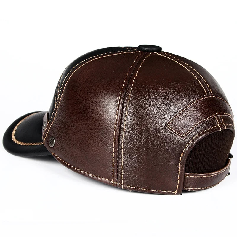 Men's Sheepskin Leather Baseball Cap – view 5