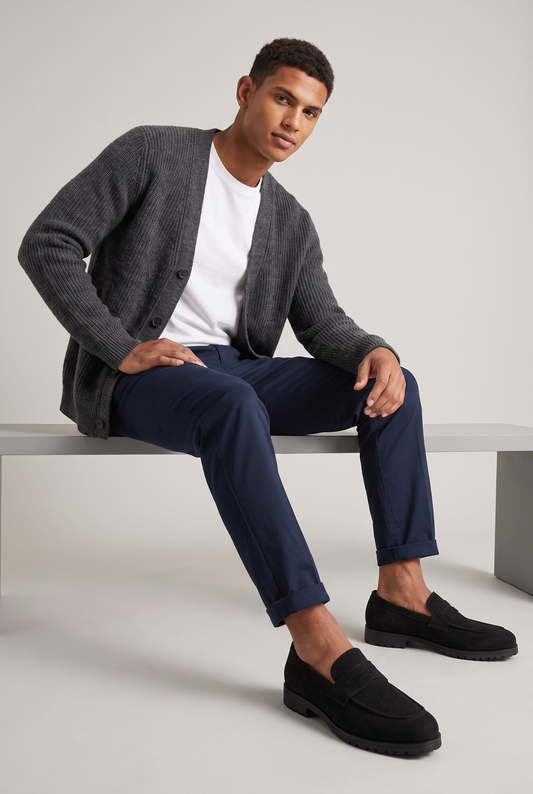 Men's Suede-Look Penny Loafers – view 2