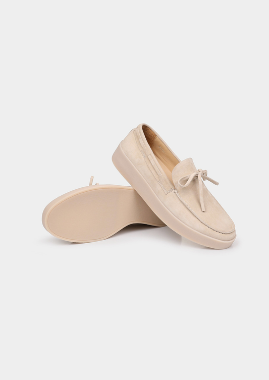 Men's Boat Loafers in Ivory – view 2