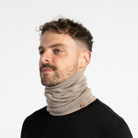 Men's Merino Wool Liner Neck Gaiter – Lightweight Base Layer Knit, Smooth Stretch Fit
