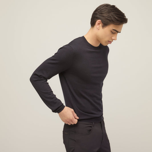 Men's Stretch Merino Wool Crew Neck Jumper – view 2
