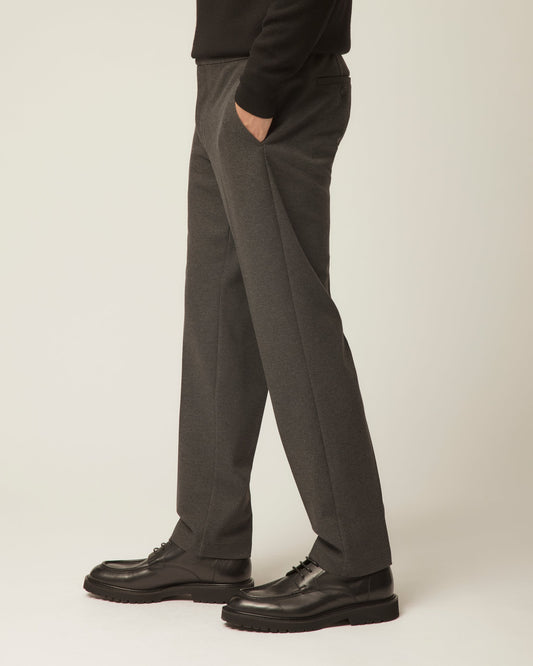 Chalet Men's Insulated Stretch Twill Trousers – Double-Layer Warmth, Classic Full-Length Cut | Charcoal