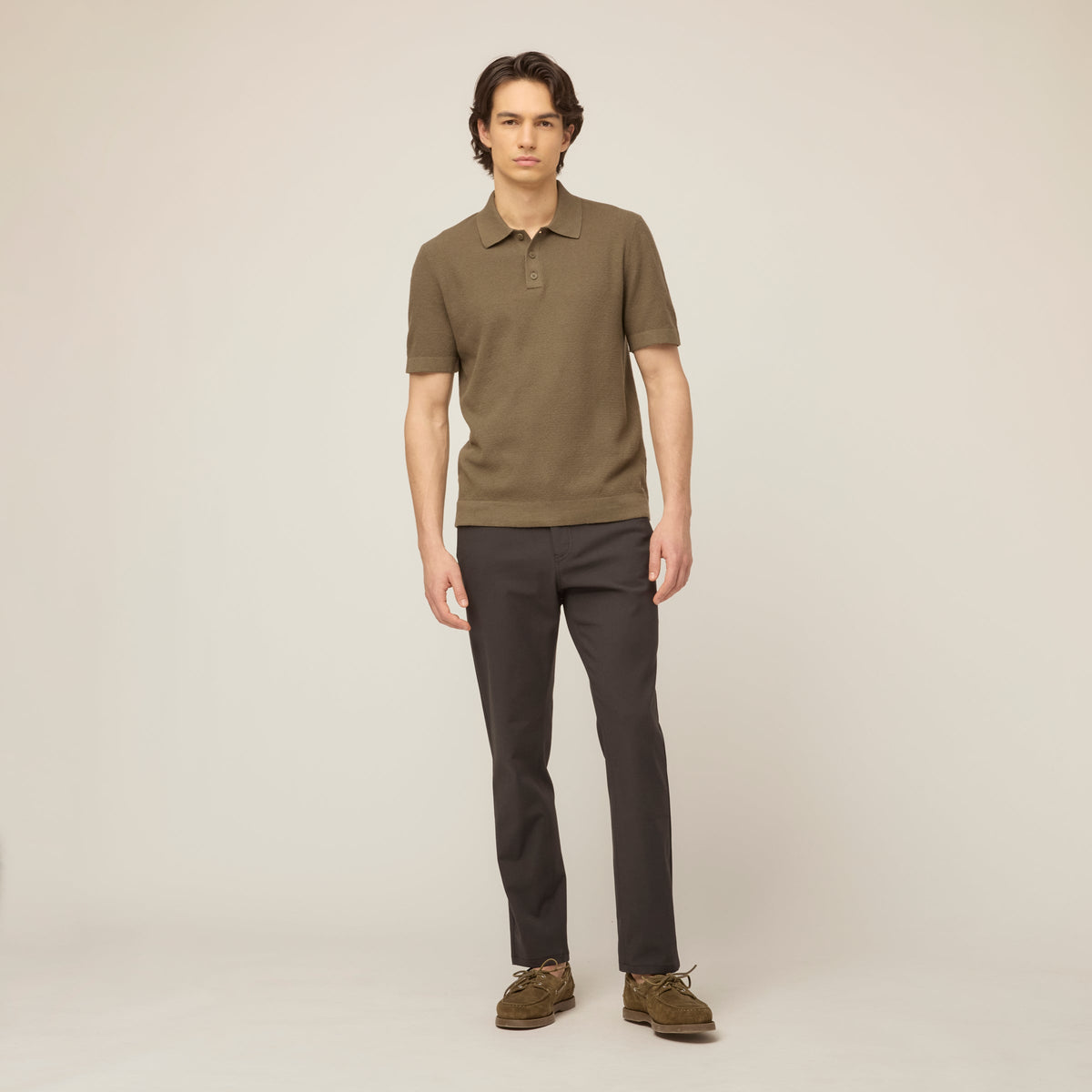 Men's Cotton Linen Polo Collar Jumper – view 13