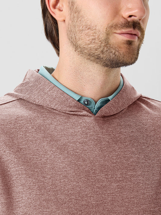 Men's Heather Scuba Knit Hoodie – Zip Pockets, Brushed Interior, Soft Medium-Weight Stretch Fabric