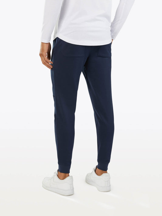 Men's Slim Fit French Terry Joggers in Pacific Blue – view 2