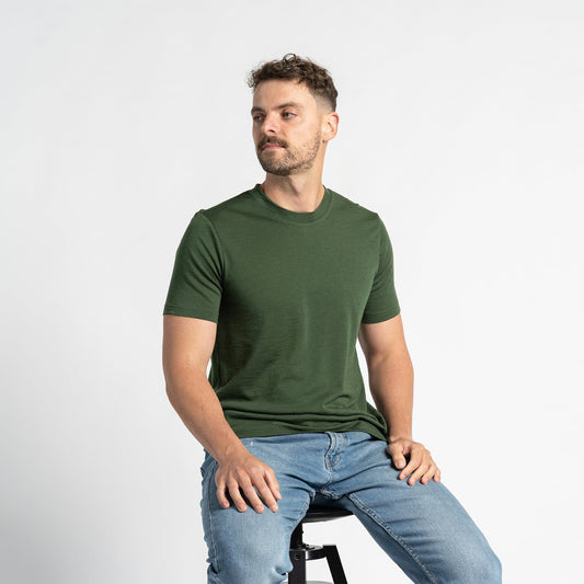Men's Merino Wool T-Shirt 2-Pack – 100% Merino, Regular Fit, Short Sleeve, Odour-Resistant, Quick-Drying