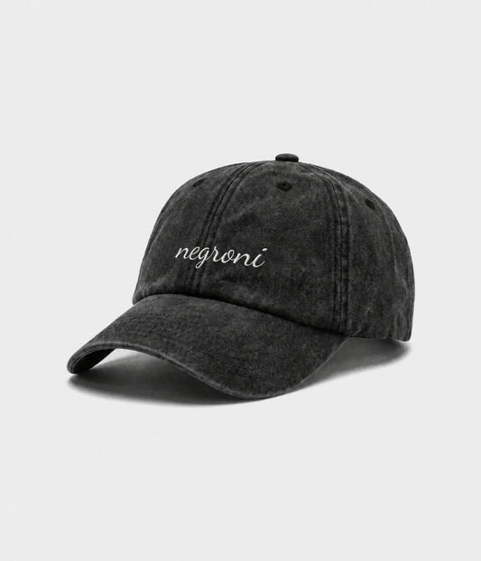 Negroni Men's Washed Cotton Baseball Cap in Black – view 2