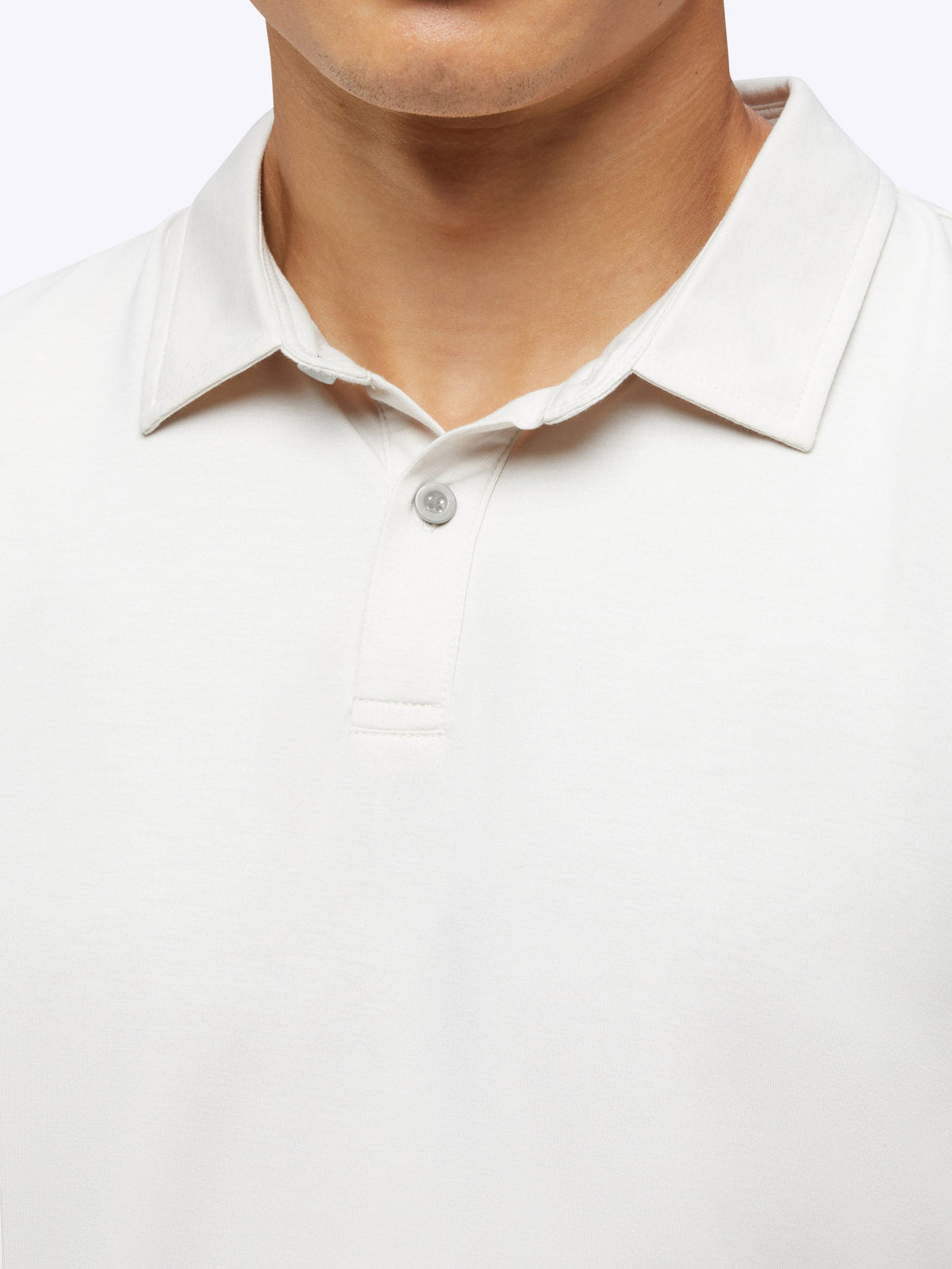 Men's Two-Button Stretch Polo Shirt in Nimbus – view 6