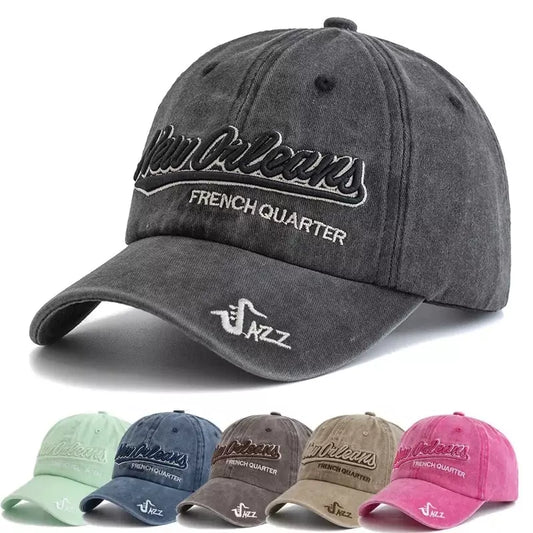 New Orleans French Quarter Jazz Men's Cotton Baseball Cap – view 2