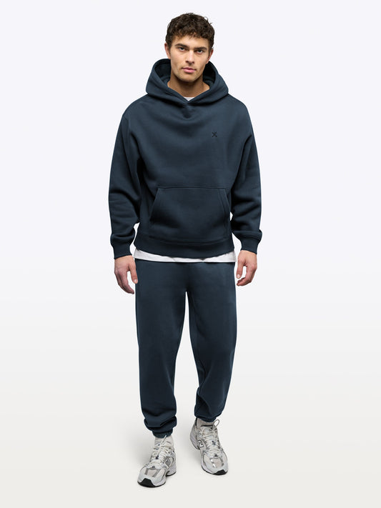 Men's Heavyweight Brushed Fleece Sweatpants in Obsidian – view 2