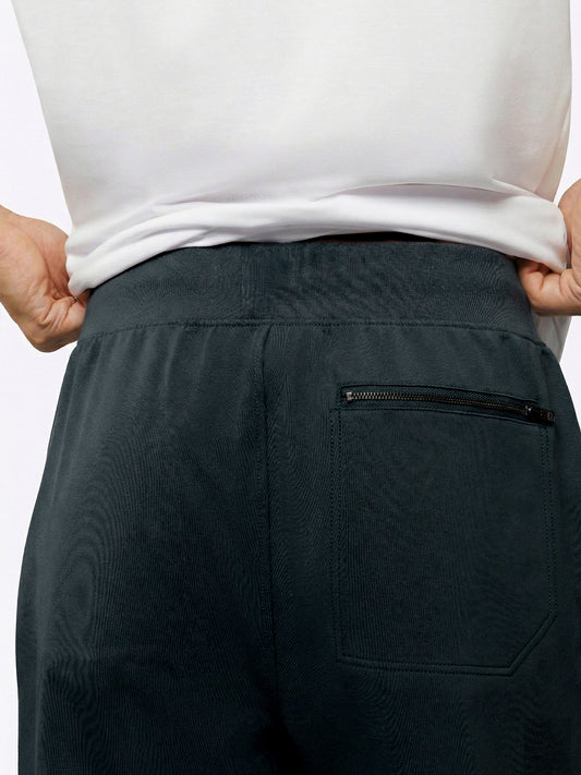 Men's Slim Fit French Terry Joggers in Obsidian – view 2