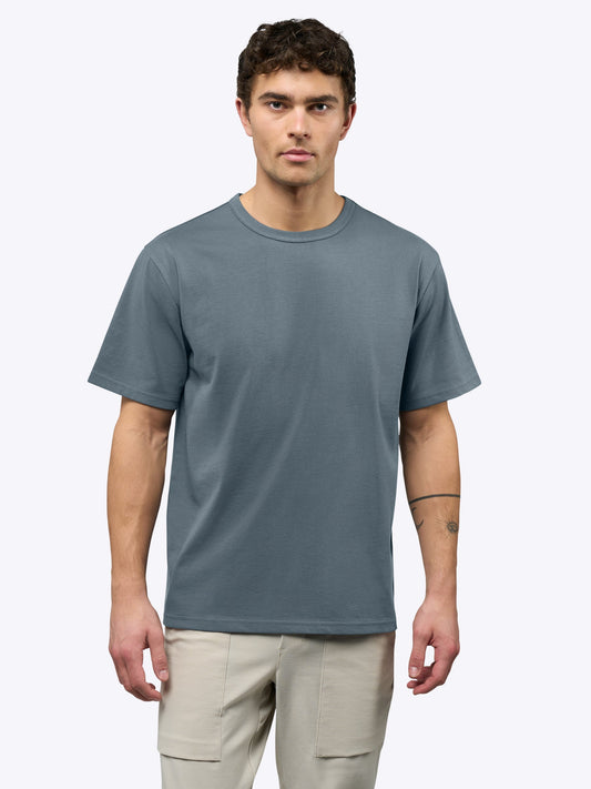 Men's Heavyweight Cotton Oversized T-Shirt – Relaxed Fit, Structured Drape, Soft Hand Feel | Ocean Storm