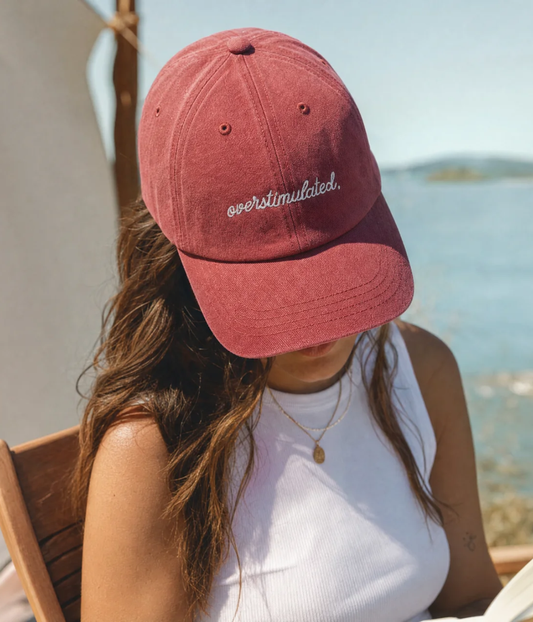 Overstimulated Men's Embroidered Washed Cotton Baseball Cap – view 2
