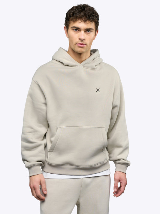 Men's Heavyweight Brushed Fleece Hoodie – Super Soft Brushed Back, Relaxed Classic Fit, Pullover Hood | Parchment