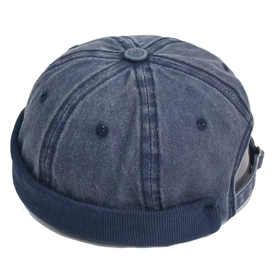 Pittsburgh Men's Denim Docker Cap with Corduroy Hem – 100% Cotton, Cotton Sweatband, Adjustable Fit