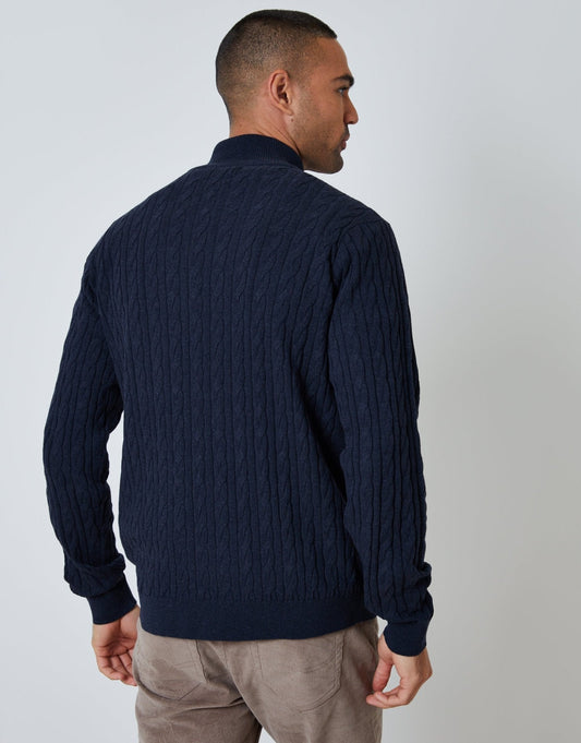 Men's Warm Winter Layering Jumper for Everyday Wear in Navy – view 2