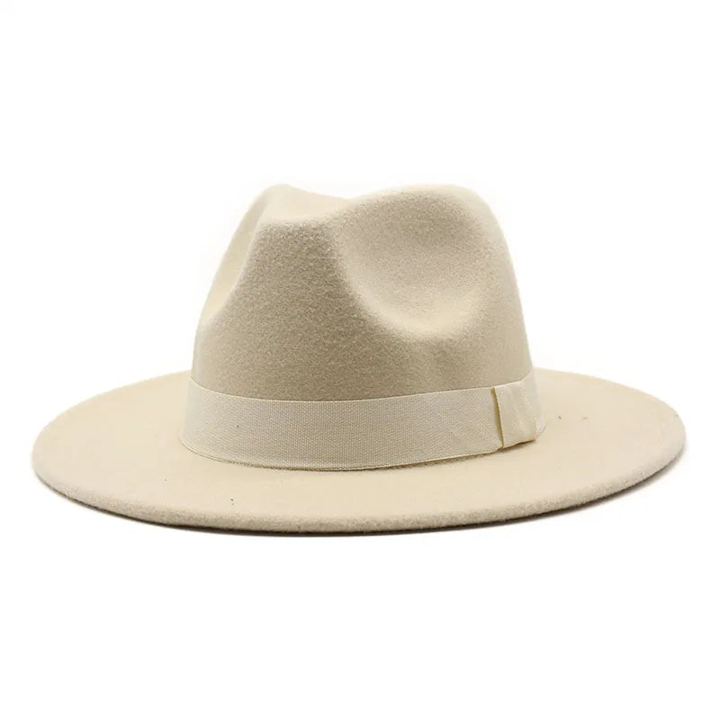 Men's Wool Blend Wide Brim Fedora Hat – view 11