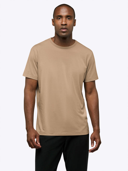 Men's Classic Fit Straight Hem T-Shirt – Soft Everyday Fabric with a Touch More Room | Saddle