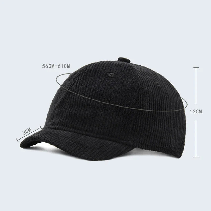 Seul Men's Corduroy Short Brim Baseball Cap – view 13
