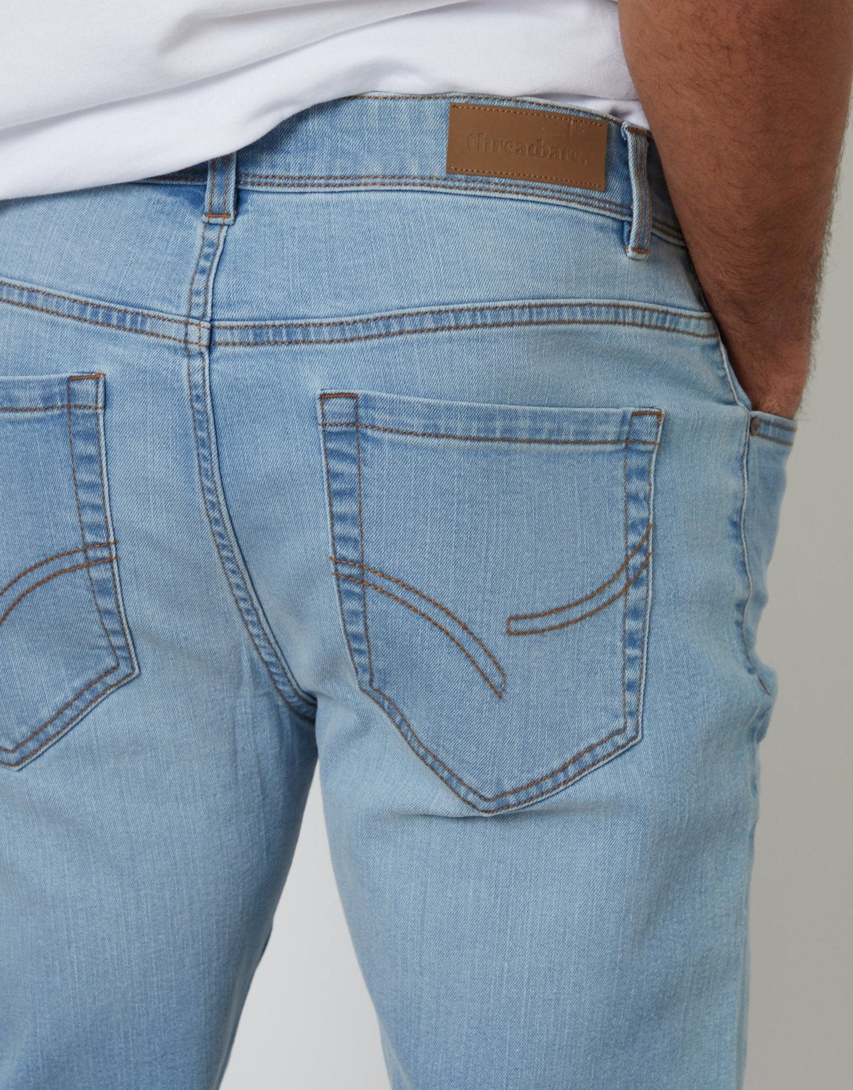 The Everyday Slim Fit Jeans in Bleach Wash by SATRI & CO. – product view 4