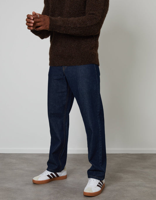 Straight Leg Jeans in Rinse Wash by SATRI & CO. – product view 2