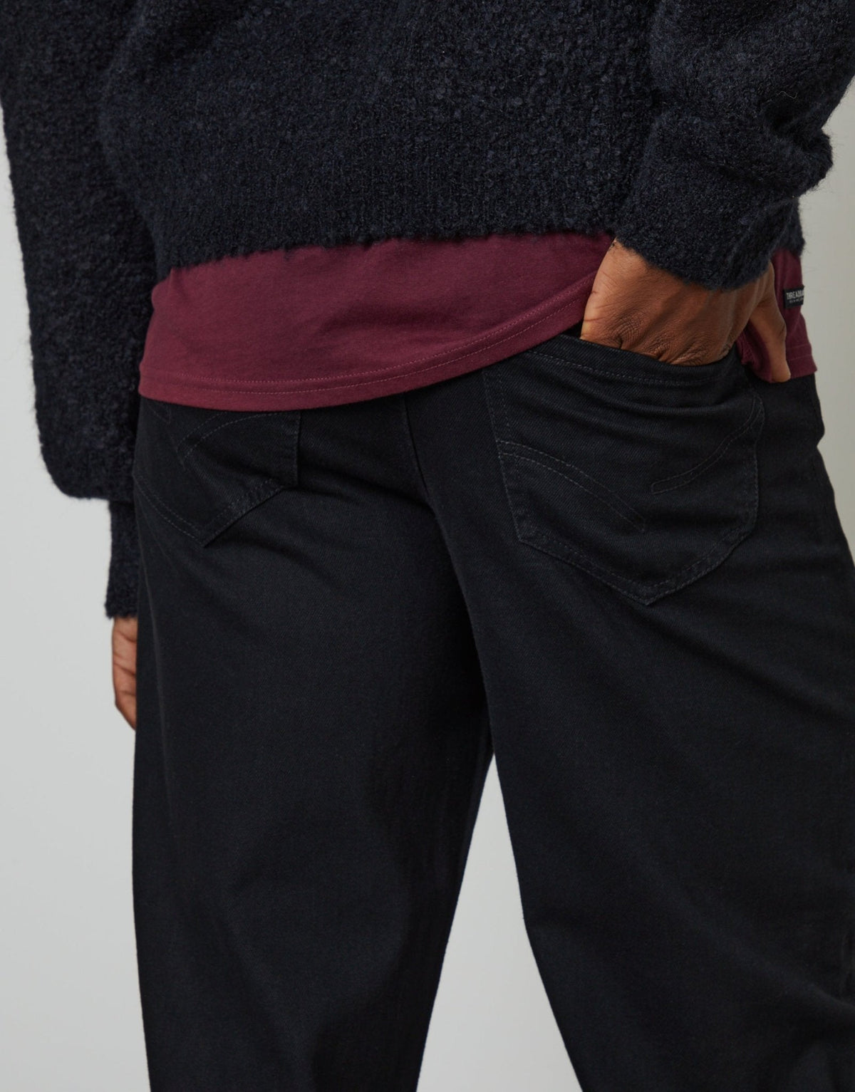 Loose Fit Jeans in Black by SATRI & CO. – product view 4