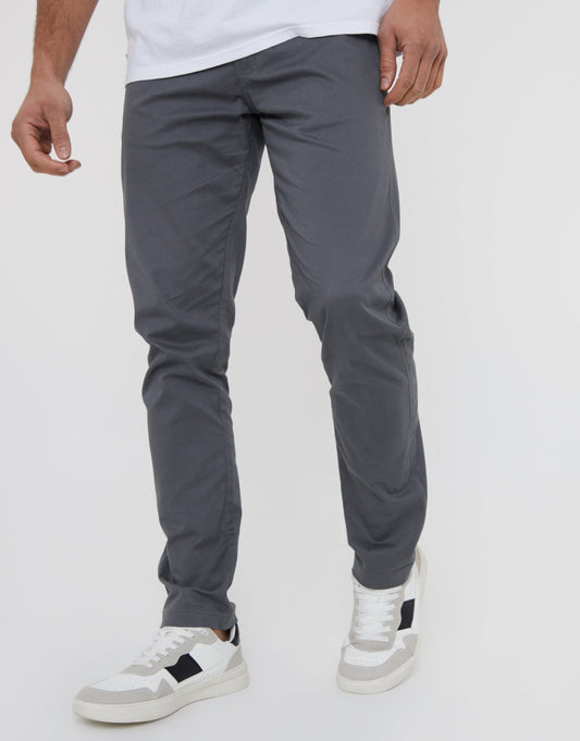 Men's Dress-Up or Dress-Down Chino Trousers in Slate Grey – view 2