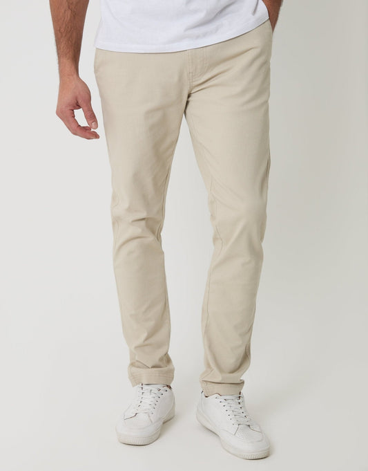 Men's Versatile Chino Trousers for Work and Weekends in Light Stone – view 2
