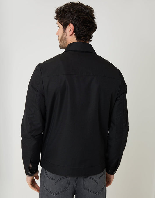 The Perfect In-Between Showerproof Jacket in Black by SATRI & CO. – product view 2