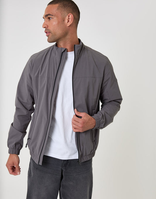 Showerproof Ripstop Harrington Jacket in Slate Grey by SATRI & CO. – product view 2