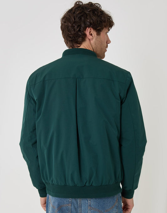 Showerproof Padded Bomber Jacket in Green by SATRI & CO. – product view 2
