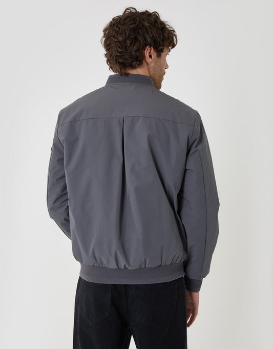 Showerproof Padded Bomber Jacket in Slate Grey by SATRI & CO. – product view 2